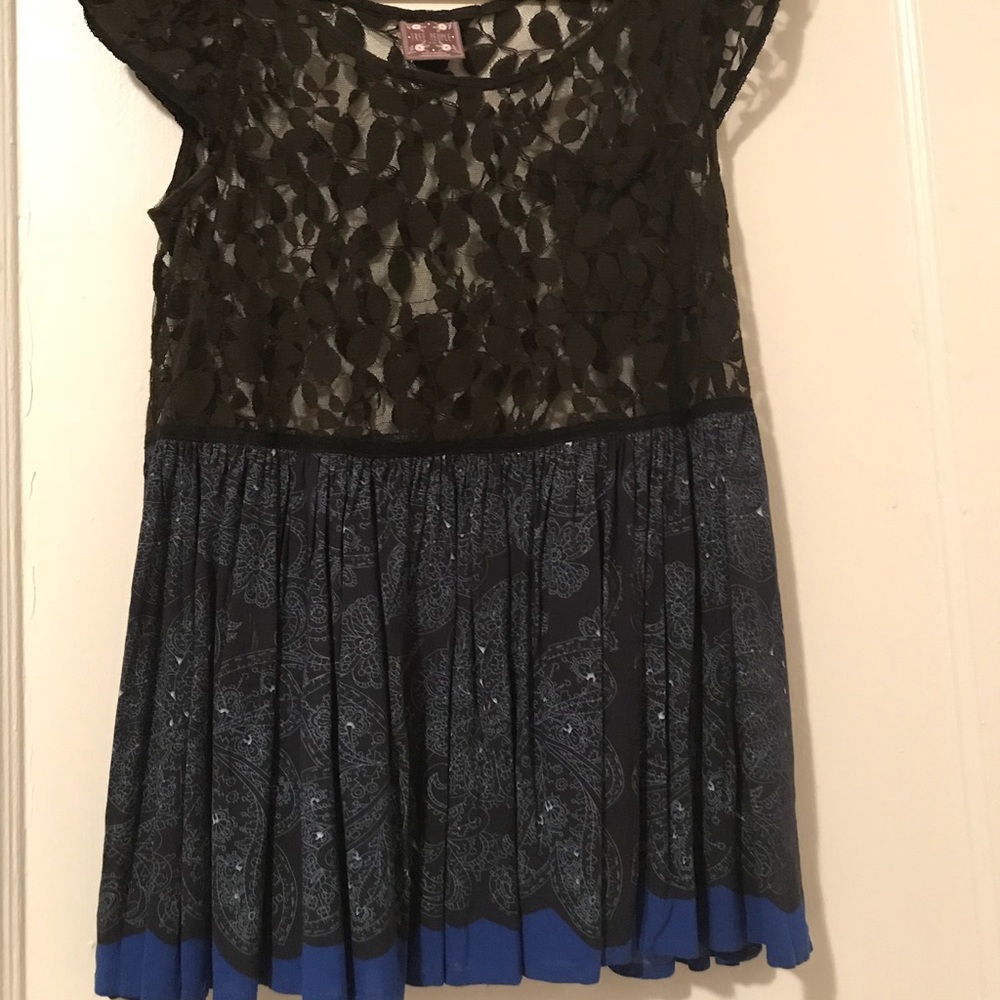 Free People Lace Cap Sleeve Top